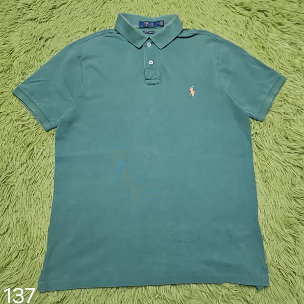 폴로 랄프로렌 커스텀 슬림핏 카라티 (그린/M)