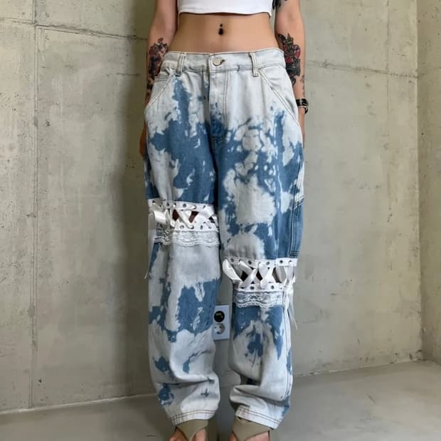 더미스테리어스호텔 커스텀 웨딩 데님팬츠