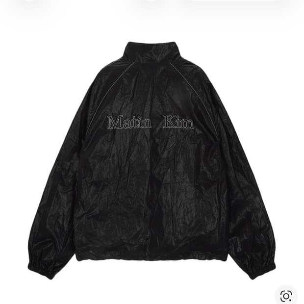 마뗑킴 코팅 아노락 점퍼 블랙