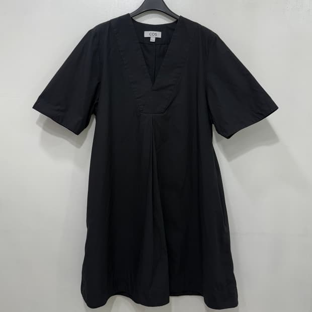 코스 브이넥 코튼 원피스 38