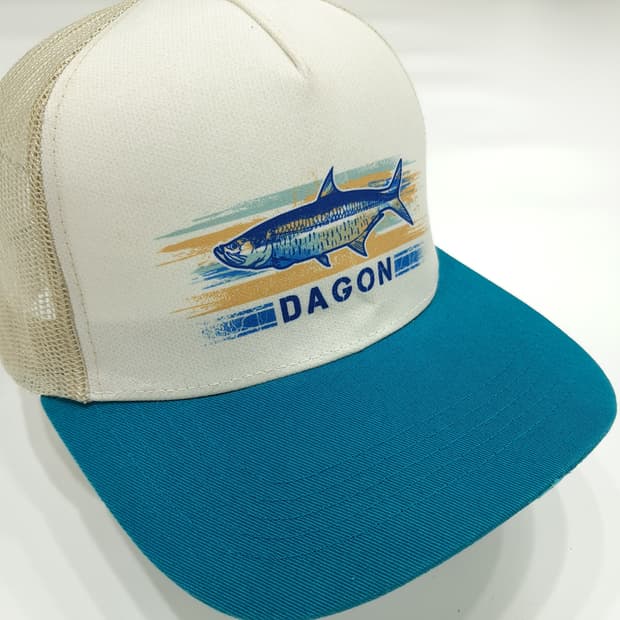 빈티지 Dagon 피쉬 그래픽 투톤 메쉬 트러커캡 P1275