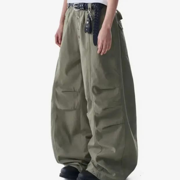 (1)아캄 Knee Pin-tuck Studded Cotton Pants