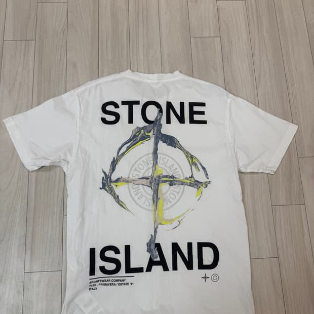 (오케이몰정품) 스톤아일랜드 21ss마블쓰리 반팔 L 