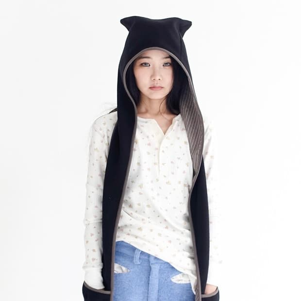 샵페어리 플리스 이어 후드 머플러