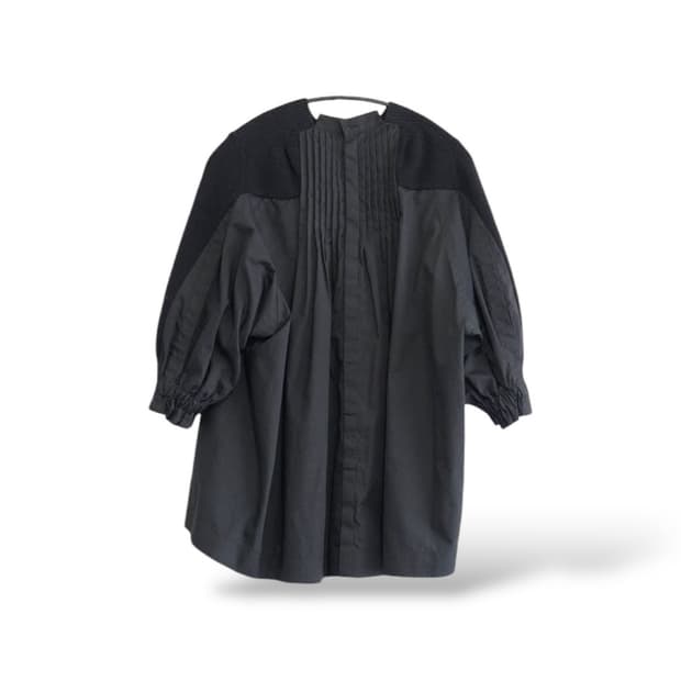 Sacai 레이어드 니트 플리츠 도킹 탑 사카이