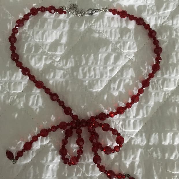 BEADED BOWKNOT NECKLACE