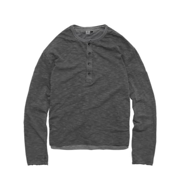 [4,구매] 폴리테루 헨리넥 롱슬리브 차콜