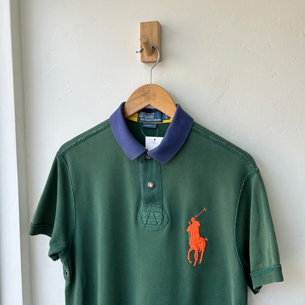 폴로 랄프로렌 그린 빅포니 반팔 럭비티 카라티 