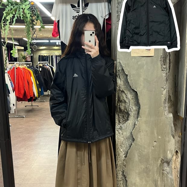 아디다스 MF 패드 바람막이 자켓 블랙 90 #csz1951