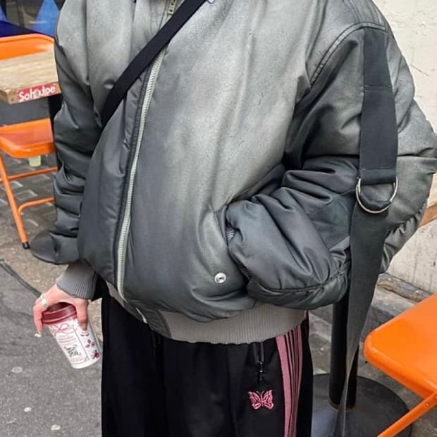 34) 아크네 스튜디오 olana 봄버 포레스트 그린