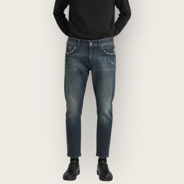 34/ 돌체앤가바나 맨즈 컬렉션 백패치 디스 9부 데님 팬츠