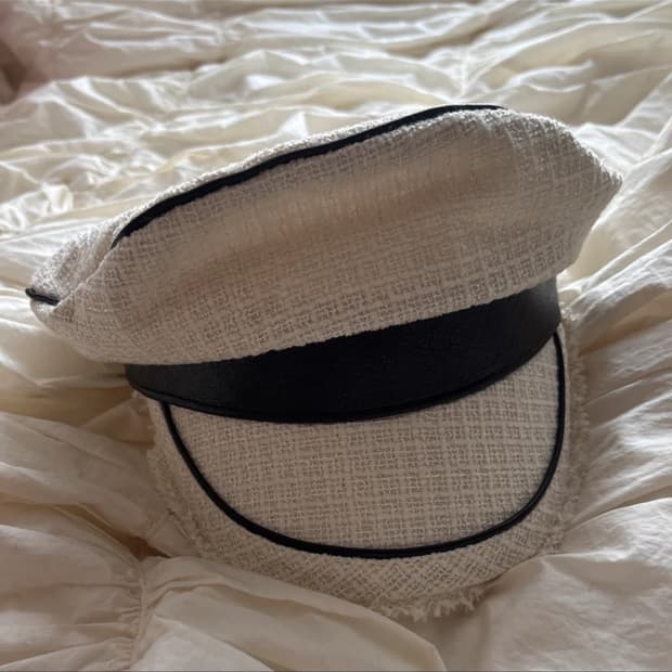 트위드 검흰 마도로스캡