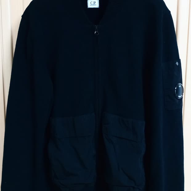 매장 정품 24SS CP COMPANY 코튼믹스 봄버 니트 가디건