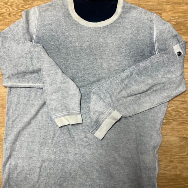 스톤아일랜드 빈티지 워싱 그레이/네이비 니트 xl