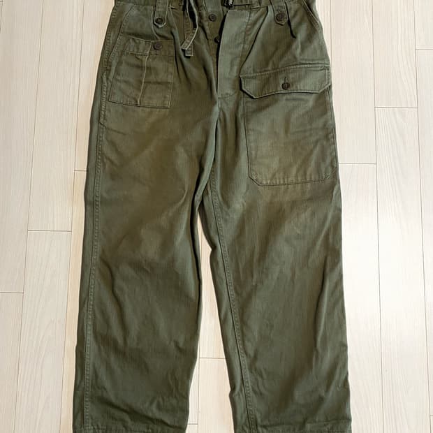 YMC KY 영국군 정글 퍼티그 팬츠 (헤링본 HBT 원단) - 7사이즈