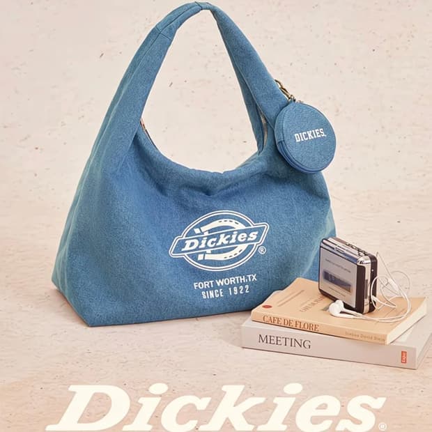 디키즈 데님 토트백