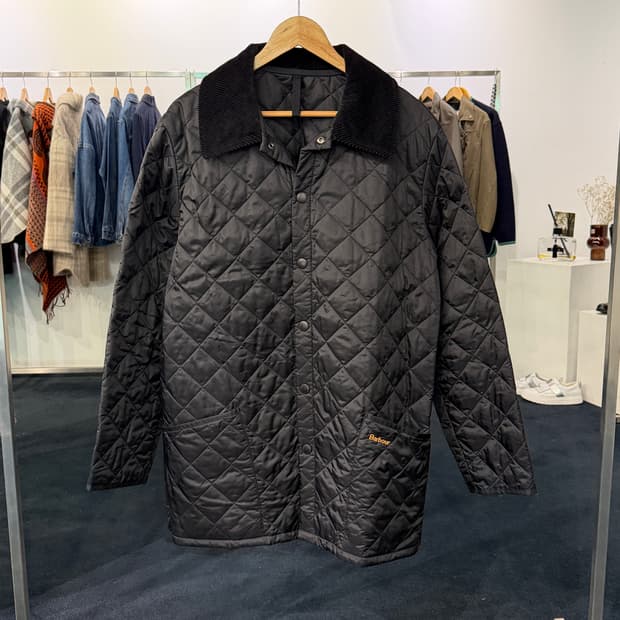 [M] 바버 퀄팅자켓 블랙