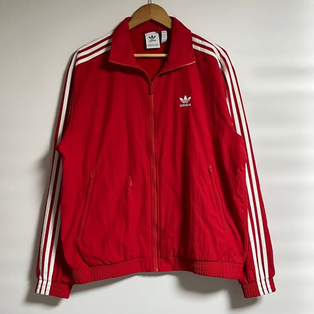 공용 아디다스 오버핏 우븐 파이어버드 자켓 점퍼 L