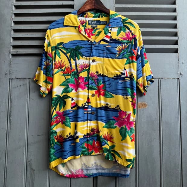 [XS]폴로 랄프로렌 CLASSIC FIT 레이온 하와이안 셔츠