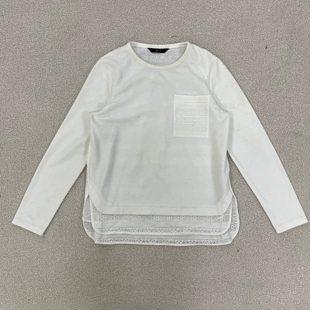 [실측확인] 닥스 여성 레이스 긴팔 티셔츠 0116M1