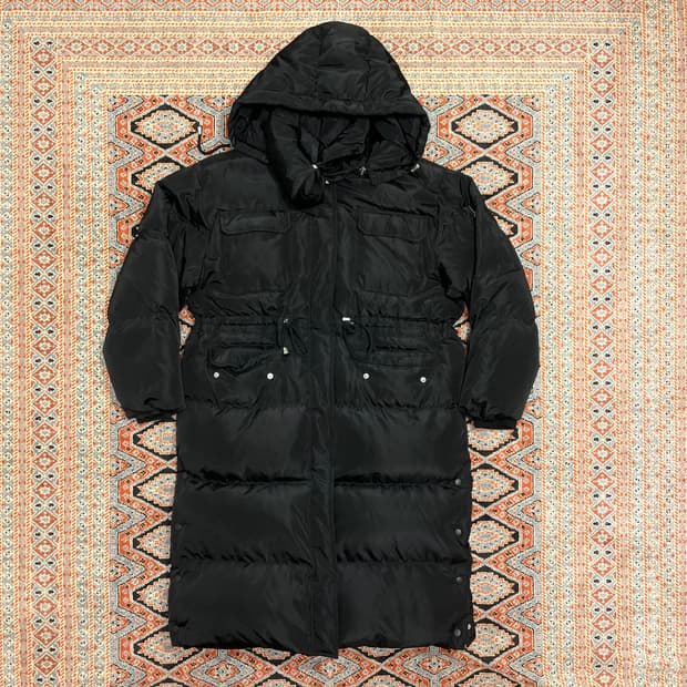 K DABA 블랙 투웨이 구스다운 롱패딩 여성FREE 