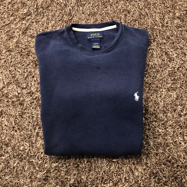 폴로 랄프로렌 와플 롱슬리브 긴팔 티셔츠