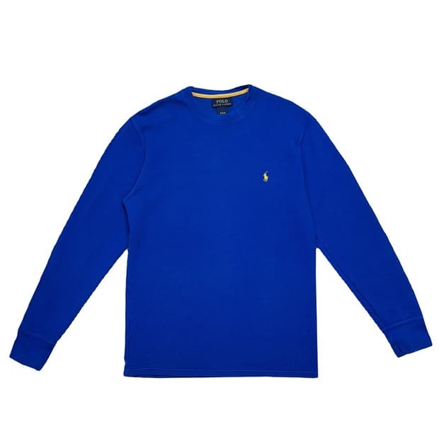POLO RALPH LAUREN 와플 블루 롱슬리브 M