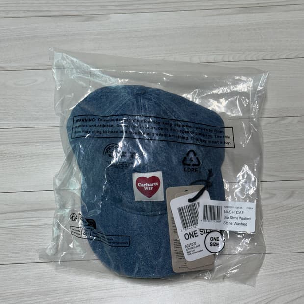 칼하트WIP 내쉬 캡 블루 스톤 워시드