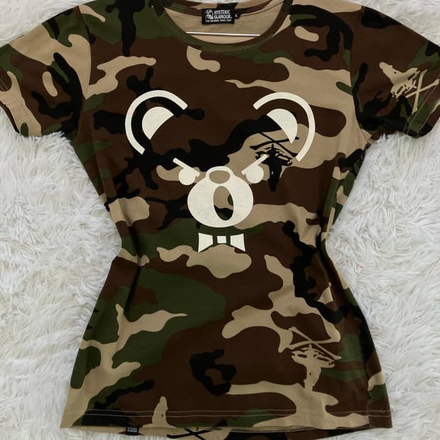 빈티지 히스테릭 글래머 밀리터리 퍽베어 반팔 1048 y2k 스트릿 갸루