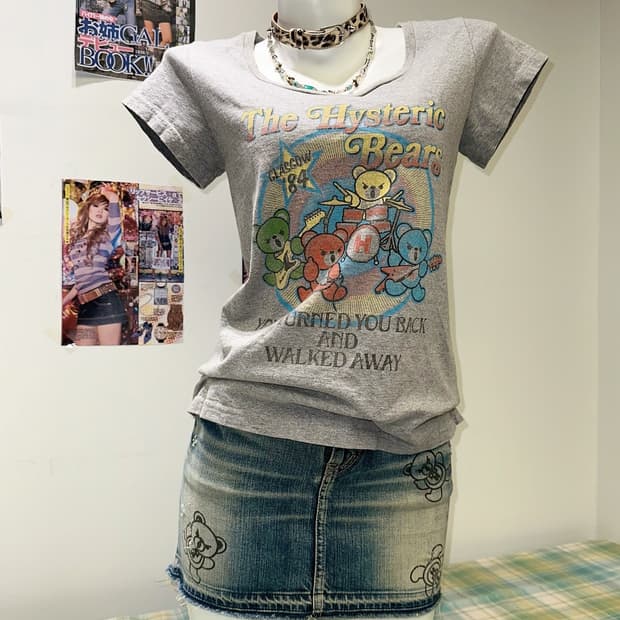 Puck Bear Gray short-sleeved t-shirt