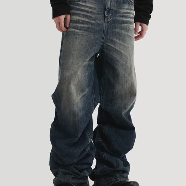 DNSR 오버랩 데님팬츠 블루 XL