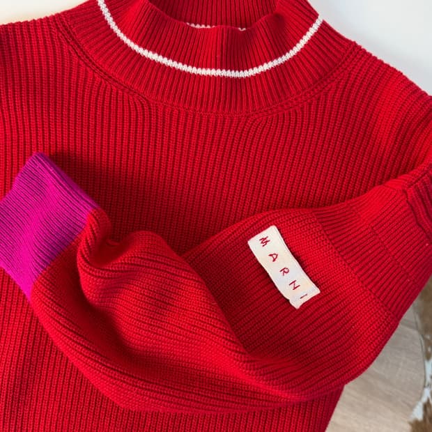 마르니 모크넥 골지 니트 