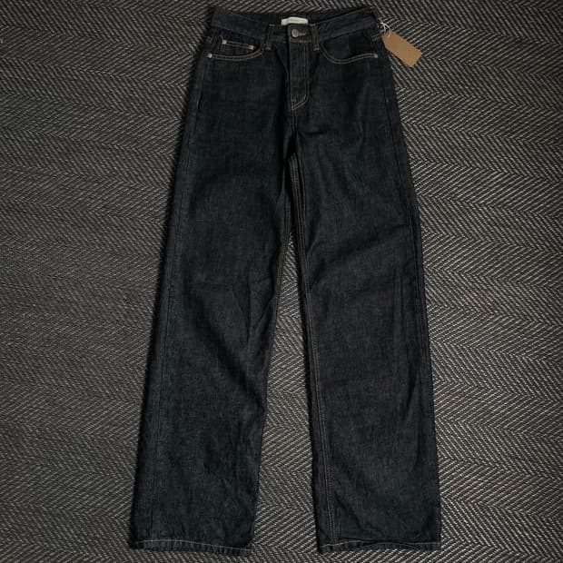 Hake 스트레이트 핏 인디고 데님 팬츠o 4816