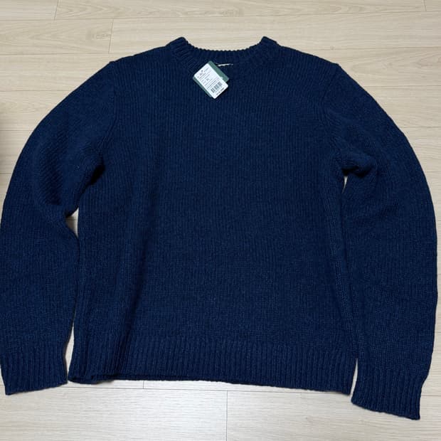 (XL) LL Bean 재팬 클래식 랙 울 스웨터 니트 네이비