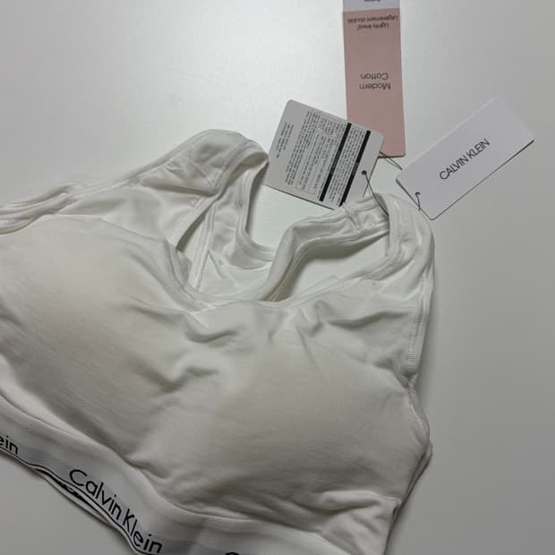 캘빈클라인 모던 코튼 레이서백 브라렛 M 화이트