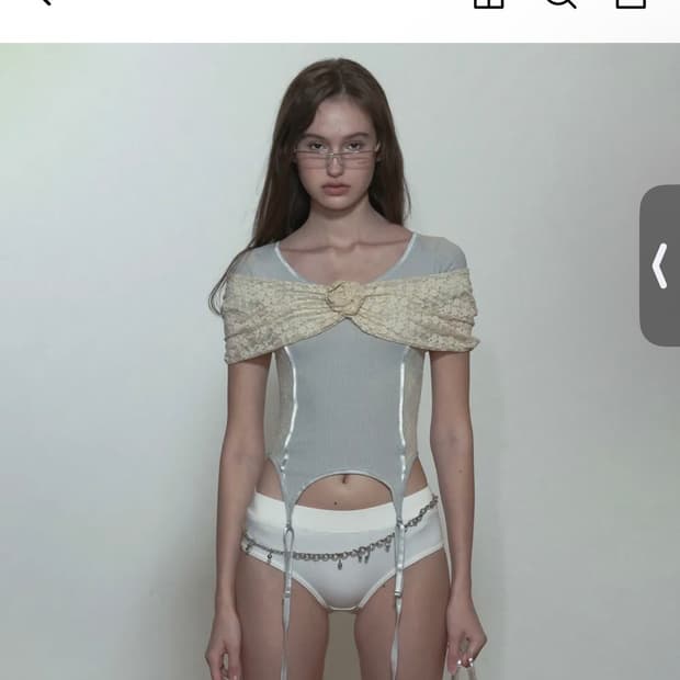 스컬프터 sculptor corset u neck tee ice