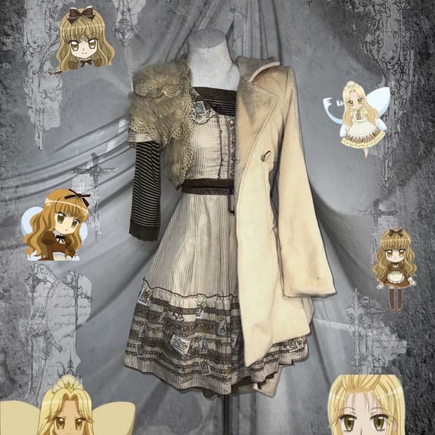 엑시즈팜 꿈빛파티시엘 허니깔 클래식 로리타 히메 코디세트 