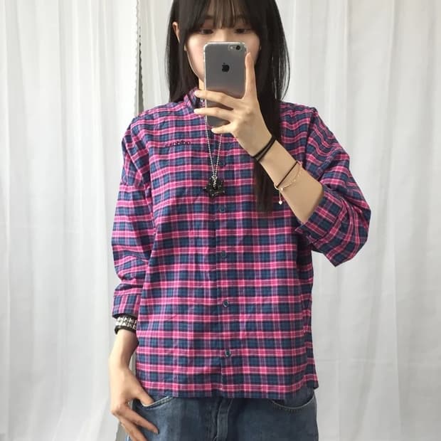 Adidas Neo Pink Check Shirt