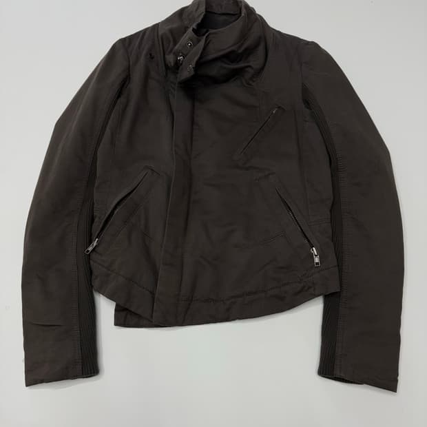 시스템 하이넥 크롭 y2k자켓