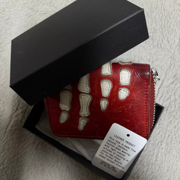 캐피탈 본 미니 지갑 레드