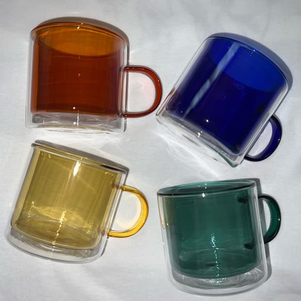 Vintage Color Glass Mug (4color)