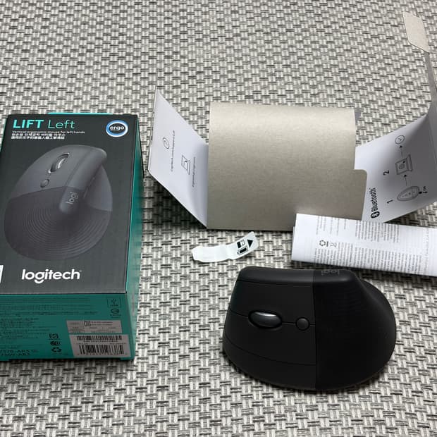 로지텍 버티컬 LIFT 마우스 왼손용 풀박스
