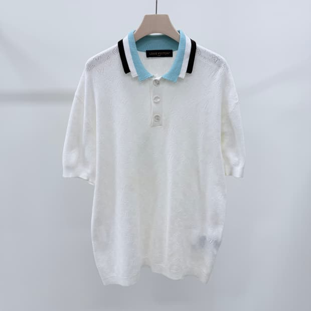 [A+급/XL] 루이비통 모노그램 반팔 카라티 화이트