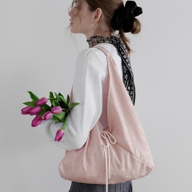 [미개봉/새제품] 보르 잔느 쟈가드 플라워 숄더백 핑크