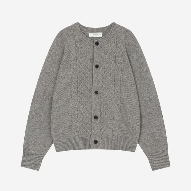 (새상품) 웨이비니스 Double Texture Round-neck Ca