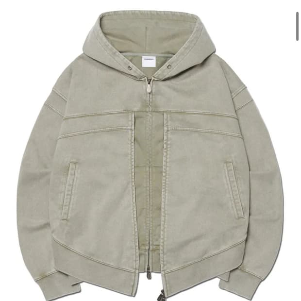 노매뉴얼 VINTAGE LAYER HOODED ZIP-UP 
