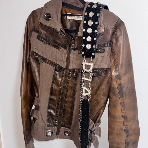 d.i.a. 다이아 오네갸루 가죽자켓 레더 레자 갸루깔 y2k 펑크