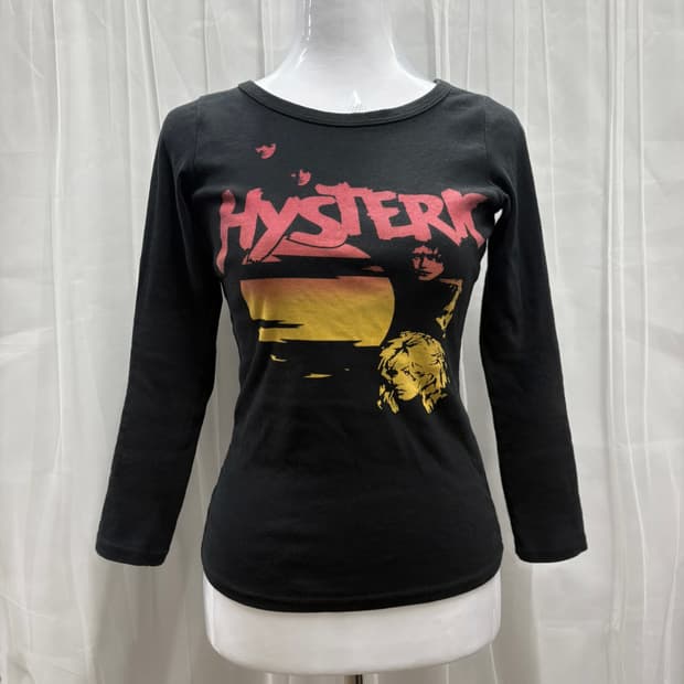 (무료배송)Y2K 히스테릭글래머 블랙 롱슬리브 티셔츠