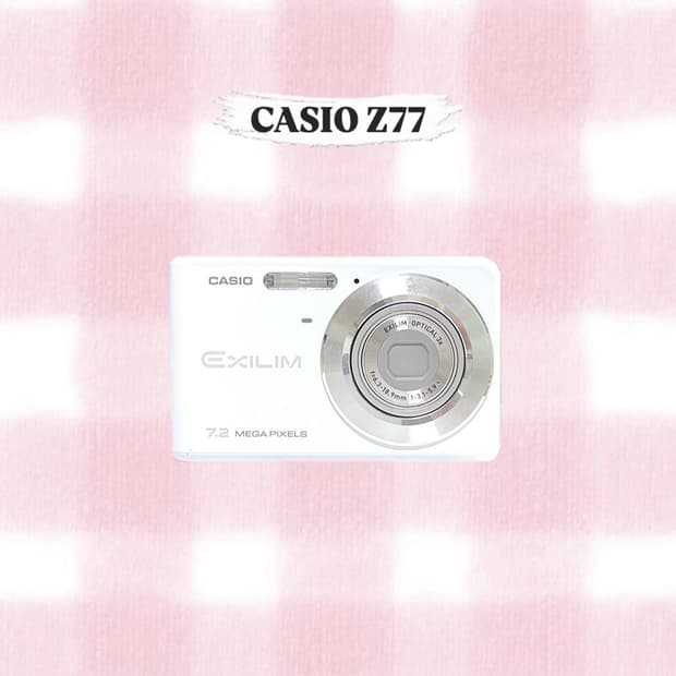 카시오 엑슬림 Z77 베이비블루 빈티지디카