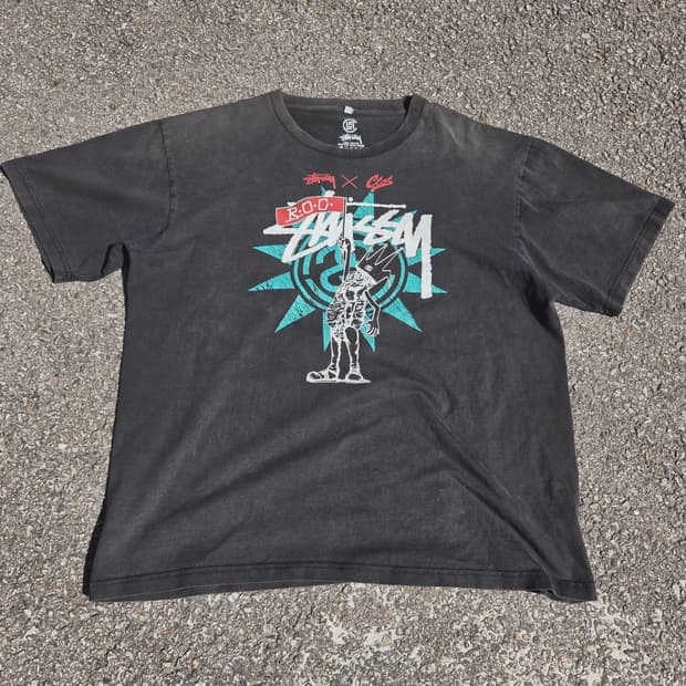 
stussy X clot 스투시 클랏 협업 티셔츠